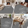 thumbnail image 6 of 5x8 Area Rugs, Grey Dandelion Non-Skid Rubber Backing Large Rectangle Rugs - Living Room Bedroom Home Office, Abstract Art Simple Floral Indoor Floor Mat Carpets Washable Rug, 6 of 9