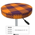 thumbnail image 4 of Daiia Fall Buffalo Plaid Stool Covers Round,Round Bar Stool Covers Waterproof Bar Chair Covers Washable Stool Cushion Slipcover for 12-14 Inch Chair-12 inch, 4 of 7