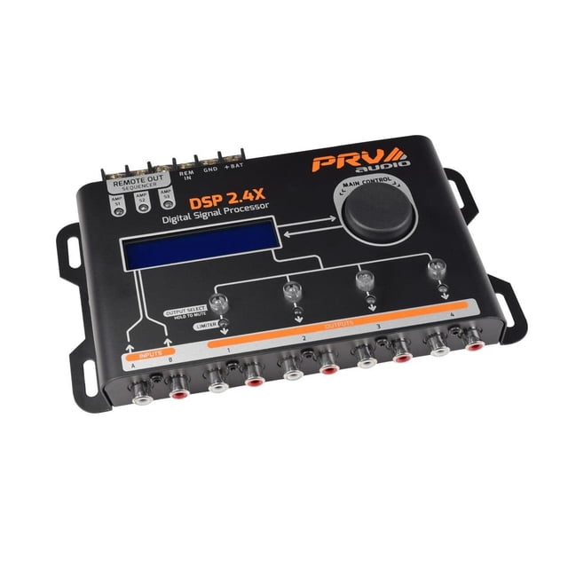 Procesador de Señal Digital PRV AUDIO para Automóvil con Crossover y Ecualizador de 4 Canales