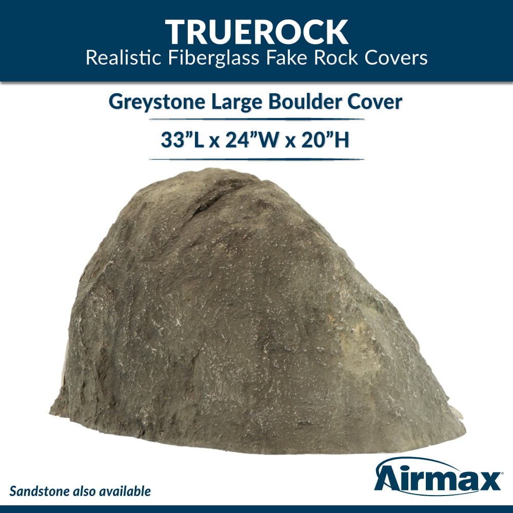 CrystalClear TrueRock Fake Fiberglass Rock, Large, Greystone, 33 x 24 x 20