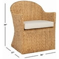 thumbnail image 2 of SAFAVIEH Couture Solomon Contemporary Water Hyacinth Dining Chair, Natural/Beige, 2 of 10