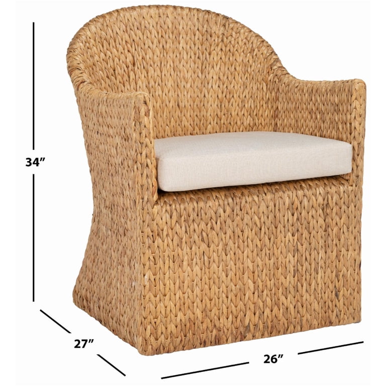 SAFAVIEH Couture Solomon Contemporary Water Hyacinth Dining Chair