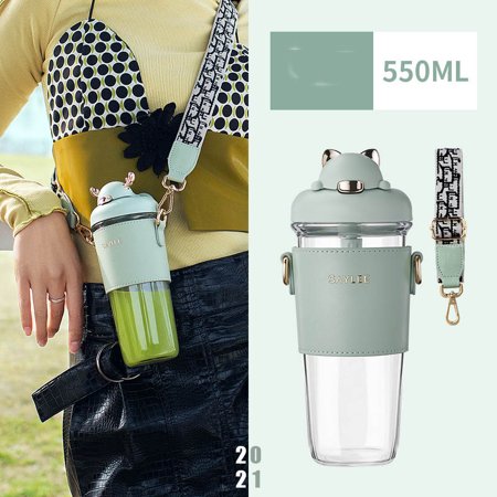 

Livesture Simple Cute And Convenient Plastic Straw Cup Green