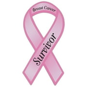Pink Ribbon Shaped Awareness Magnet - Breast Cancer Survivor - Cars, Trucks, SUVs, Refrigerators
