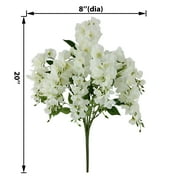 Mainstays 20 inch Artificial Flower, Wisteria Bouquet, White Color. Indoor Use.