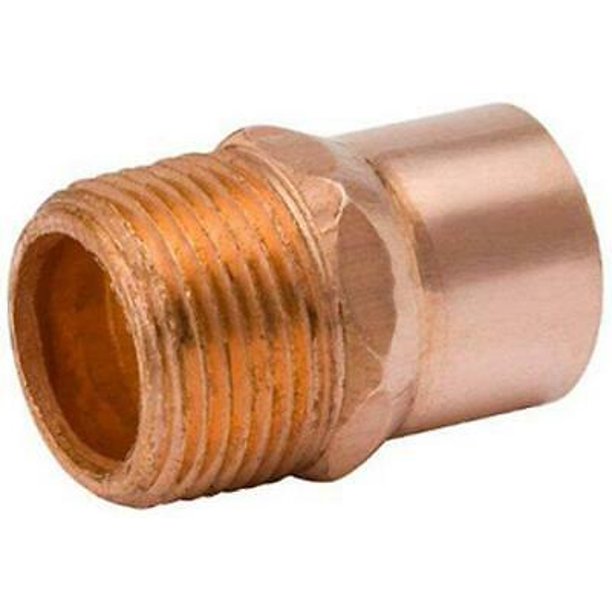 2 PK B&k 3/4" Copper x 1" Male Adapter Copper Sweat Solder To Male Pipe