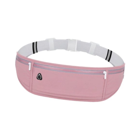 BAOSITY Fanny Pack with Adjustable Belt Sports Waist Bag for Jogging Fitness Camping Pink