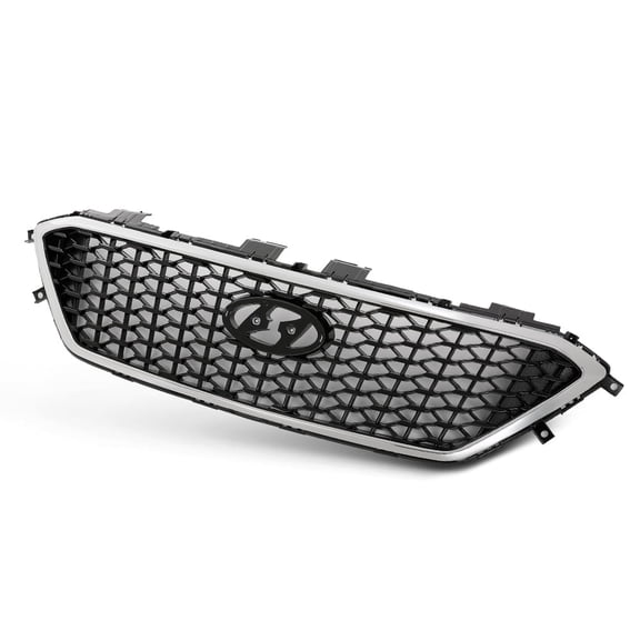 Front Upper Grille W/O Radar Hole Chrome Honeycomb Fit for Hyundai Sonata 2015-2017