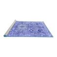 thumbnail image 2 of Ahgly Company Machine Washable Indoor Rectangle Persian Blue Traditional Area Rugs, 5' x 7', 2 of 4