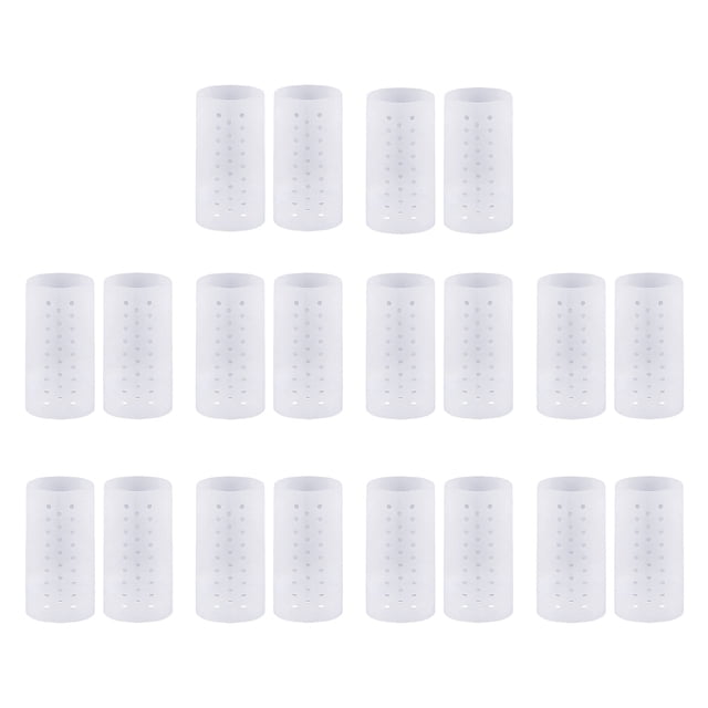 Seitruly 10 pares de apertura perforada no fácilmente protector del talón resistente al desgaste doble apertura perforada lavable Cuidado de los pies 5CM S