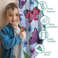 thumbnail image 3 of Blackout Kids Curtains,Colorful Flower Butterfly Pattern Childrens Insulated Curtains Set Of 2,Bedroom Essentials,Toddler Room Decor 52"x63", 3 of 5