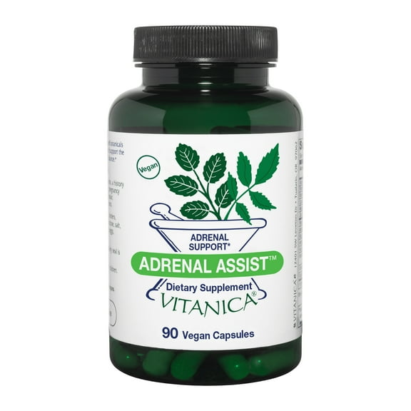 Vitanica Adrenal Assist, Adrenal Support, Vegan, 90 Capsules