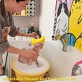 thumbnail image 6 of Pet Shower Cap - Waterproof Shower Cap, suitable for reusable cat ear protection shower cap, with adjustable ear covers, suitable for household cats and dogs pet grooming accessories (yellow), 6 of 7