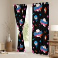 thumbnail image 3 of jejeloiu Baseball Games Gaming Curtains Pack of 2 (42x84 Each),Colorful Cartoon Stars Curtains Blackout For Girls Kids, 3 of 6