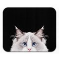 thumbnail image 2 of WIRESTER 8.66x7.08 in Rectangle Mouse Pad with Non-Slip Rubber Base for Computers, Laptop, Office & Home - Animal Lilac Ragdoll Cat, 2 of 5