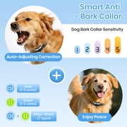 PetJoy Dog Bark Collar for Small Medium Large Dogs 5-120 lbs, Anti Bark Collar with Beep & Shock,Dog Shock Collar with 5 Levels,Waterproof,Gold,Christmas Birthday Gifts