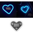thumbnail image 1 of USB Heart Shape Car Ambient Lights, Solar-Powered Vibration-Sensing LED Neon Atmosphere Lighting for Car Triangle Window Decoration with 3 Modes (Powder 1 Pack),1, 1 of 2