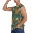 thumbnail image 3 of Fotbe Men's Knitted Woodland Squirrel Print Men's Sleeveless Muscle Tank Tops Casual T-Shirts for Gym Workout Beach-Small, 3 of 8