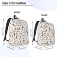 thumbnail image 4 of Xecao Outdoor Living for Canvas College Laptop Backpack, Durable Rucksack Travel Notebook Bag School Backpack Book Bag for Men Women, 4 of 8