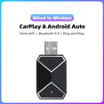 thumbnail image 4 of Adaptador Inalámbrico CarPlay Android Auto 2 en 1 Mini AI Adaptador de Caja de Coches WiFi Asistente de Voz para Wired CarPlay Android, 4 of 5