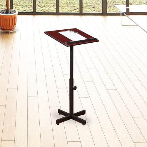 Portable Presentation Lectern, Mahogany
