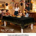 thumbnail image 6 of Plastic Table Cloth Disposable 3 Pack, 54 x 108 Inch, Black, Gold Dot, for Party Picnic Wedding, 6 of 8