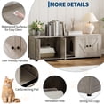 thumbnail image 6 of Cat Litter Box Enclosure for 2 Cats, Hidden Litter Box Furniture Cabinet with Double Room, Double Cat Litter Box Enclosure, Indoor Cat House, 43.4 x 18.1 x 17.7 Inches, 6 of 8