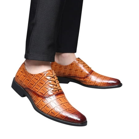 

Larisalt Oxfords Shoes For Men Men s Dress Shoes Casual Dress Shoes for Men Oxford Shoes Business Wingtip Shoes Yellow