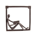 thumbnail image 7 of Danya B. Man Reading on a Window Sill Hanging Wall Art Iron Sculpture, 7 of 7