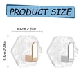 thumbnail image 5 of Transparent Adhesive Wall Hooks, No-Drill Waterproof Hooks for Bathroom, Kitchen, Strong Suction Cup Towel Hangers, Removable, 4 Pack, Silver, 5 of 5