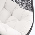thumbnail image 6 of Modway Hide Modern Rattan/Fabric Outdoor Swing Chair with Stand in Gray/White, 6 of 8