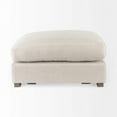 thumbnail image 2 of Beige Fabric Covered Half Ottoman, 2 of 10