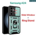thumbnail image 2 of Funda Samsung A24 A54 A34 A14 A04 A04e A04s 4G 5G Case Carcasa Duro Ventana Deslizante Proteger La Cámara Soporte De Anillo Anti-huella Digital a prueba de choques samsung galaxy a24, 2 of 4