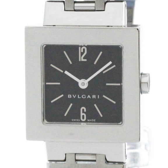 Pre-Owned BVLGARI Quadrato Stainless Steel Quartz Ladies Watch SQ22SSS Polished