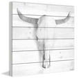 thumbnail image 2 of Parvez Taj Horned Skull White Wood Wall Art, 32" x 32", 2 of 7