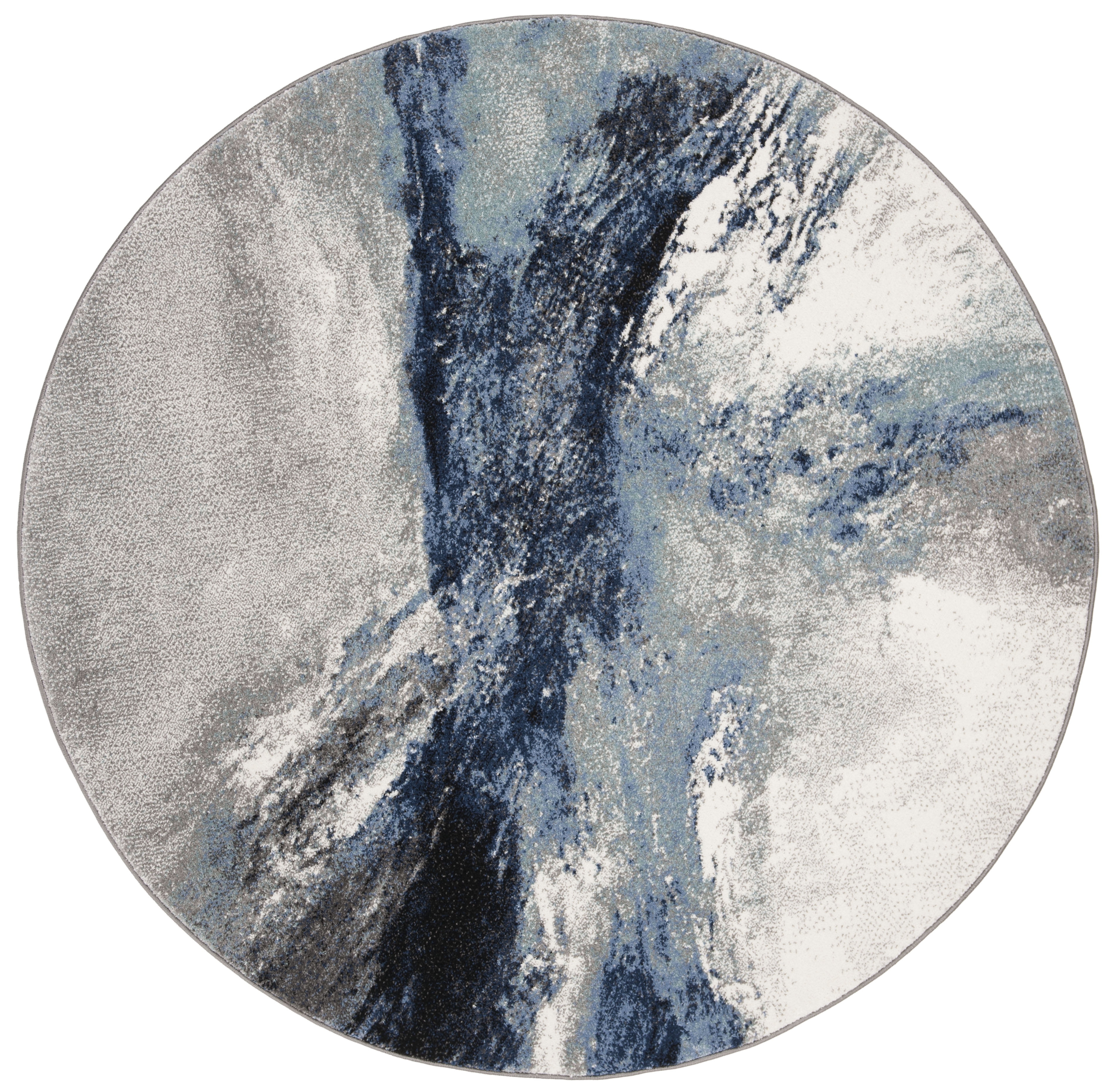 Safavieh Galaxy Rosamund Abstract Area Rug, Blue/Gray, 8' x 8' Round