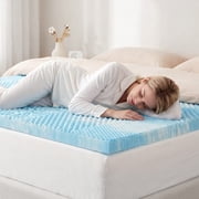 3 Inch Queen Memory Foam Mattress Topper, 5-Zone Support, Cooling Gel