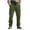 Army Green, variant on Lorytime Men's Cargo Pants with Zippers Drawstring Elastic Waist Straight Leg Trousers Outdoors Pants Multi Pockets Outwear