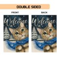 thumbnail image 3 of Welocme Winter Cat Garden Flag 12x18 Inch Double Sided Seasonal Outdoor Yard Decoration for Garden Lawn Patio, 3 of 6