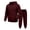 Wine, variant on Delconic Mens Hoodie and Jogger Set Casual Athletic Sweat Suit Long Sleeve Pullover Hooded Top with Drawstring Pants Blue L