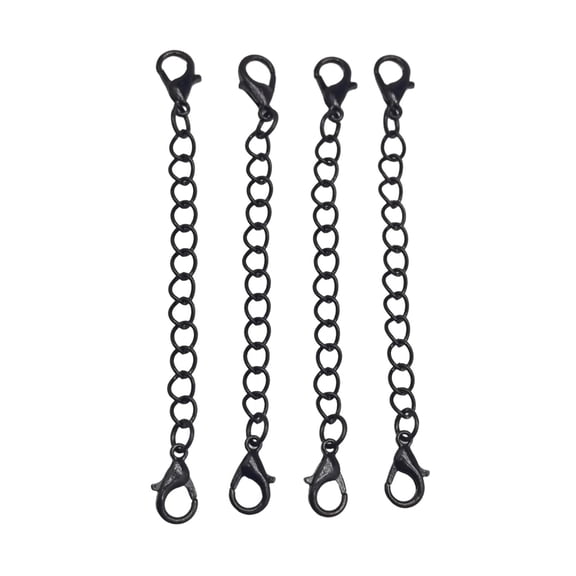 Stainless Steel Jewelry Extender Chains – 18 Piece Suitable For Necklaces Bracelets And Anklets; Lengths: 1" 2" 3" 4" 5" 6" Initial Pendant Necklace Necklaces Real Thick Necklaces for Women Rosary