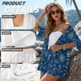 thumbnail image 6 of Xoenoiee Fish Boat Rudder Swimming Ring Print 2 Piece Outfits Short Sets for Women Summer Short Sleeve Blouse Shirt and Drawstring Shorts Casual Beach Vacation Set for Ladies, L, 6 of 7