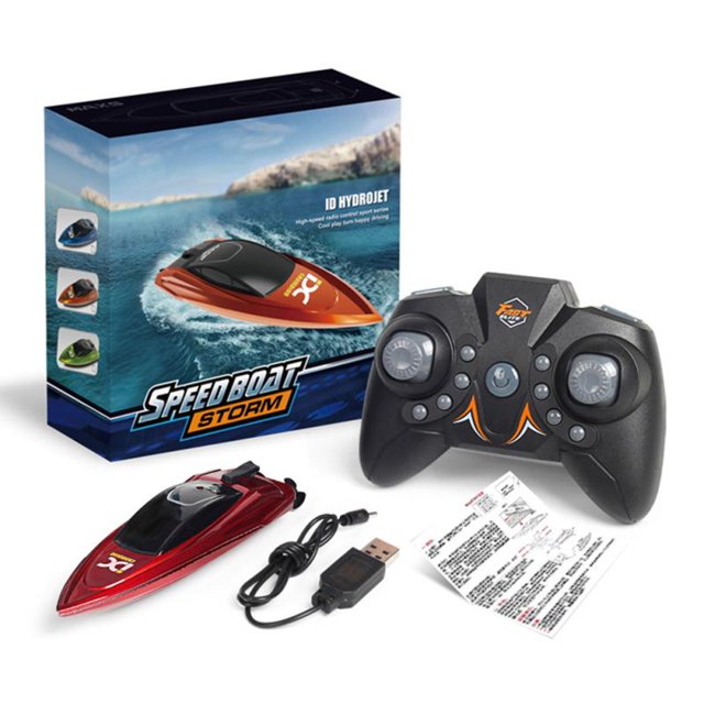 Mini Barco de Control remoto electrónico de alta velocidad para niños, barco de carreras con luz Led, juguetes de agua para niños, regalos, 2023