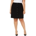 thumbnail image 1 of Nine West Falda Lápiz con Botones al Frente para Mujer, Negro, 20W, 1 of 2