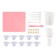 thumbnail image 4 of Kit de herramientas de taza medidora de silicona, espátula, guantes para dedos, pipetas, juego de herramientas para mezclar resina epoxi para manualidades, juego de herramientas de 32 piezas, rosa, 4 of 5