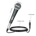 thumbnail image 2 of Dynamic Handheld Wired Microphone with 3.5mm Jack, 9.8ft Cable, Plastic, Ideal for Karaoke, Singing, Meetings, Dark Blue/Black Dark Blue, 2 of 5