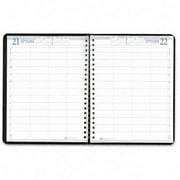 Angle View: House of Doolittle 28292 Executive Hardcover 4-Person Group Practice Daily Appointment Book 8x11 Black