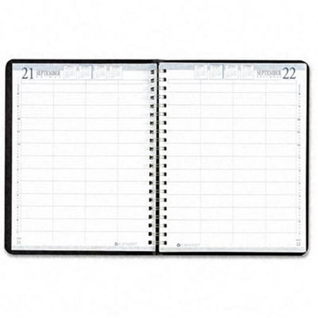 House of Doolittle 28292 Executive Hardcover 4-Person Group Practice Daily Appointment Book 8x11 Black