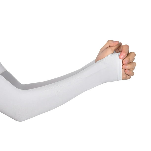 Wosthever Ciclismo guante antideslizante actividades hombres mano brazo Protector largo verano sol conveniente medio dedo manga para conducir Ropa Deportiva, Zapatos No. 4