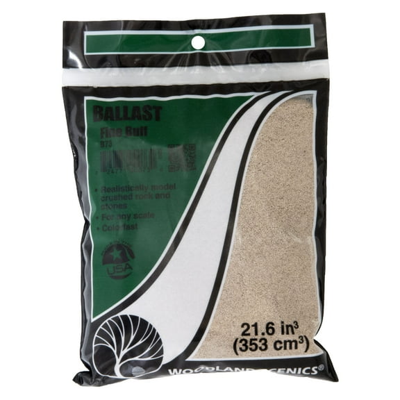 Woodland Scenics Ballast & Coal Ground Cover, Fine, Buff